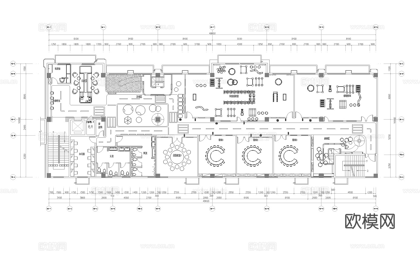 早教托育中心  最新全套施工图 效果图合集cad施工图