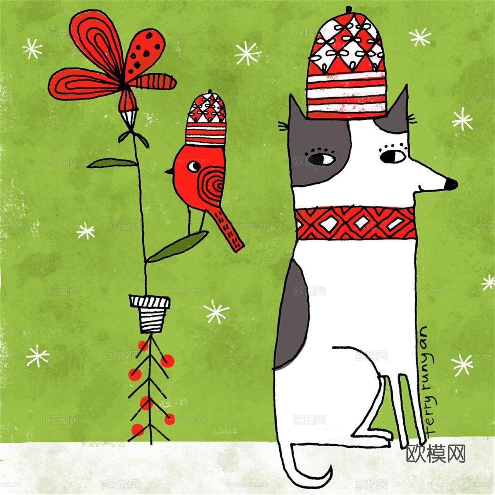 可爱动物手绘，创意童趣插画，猫咪动物插画，治愈系插画，可爱儿下载