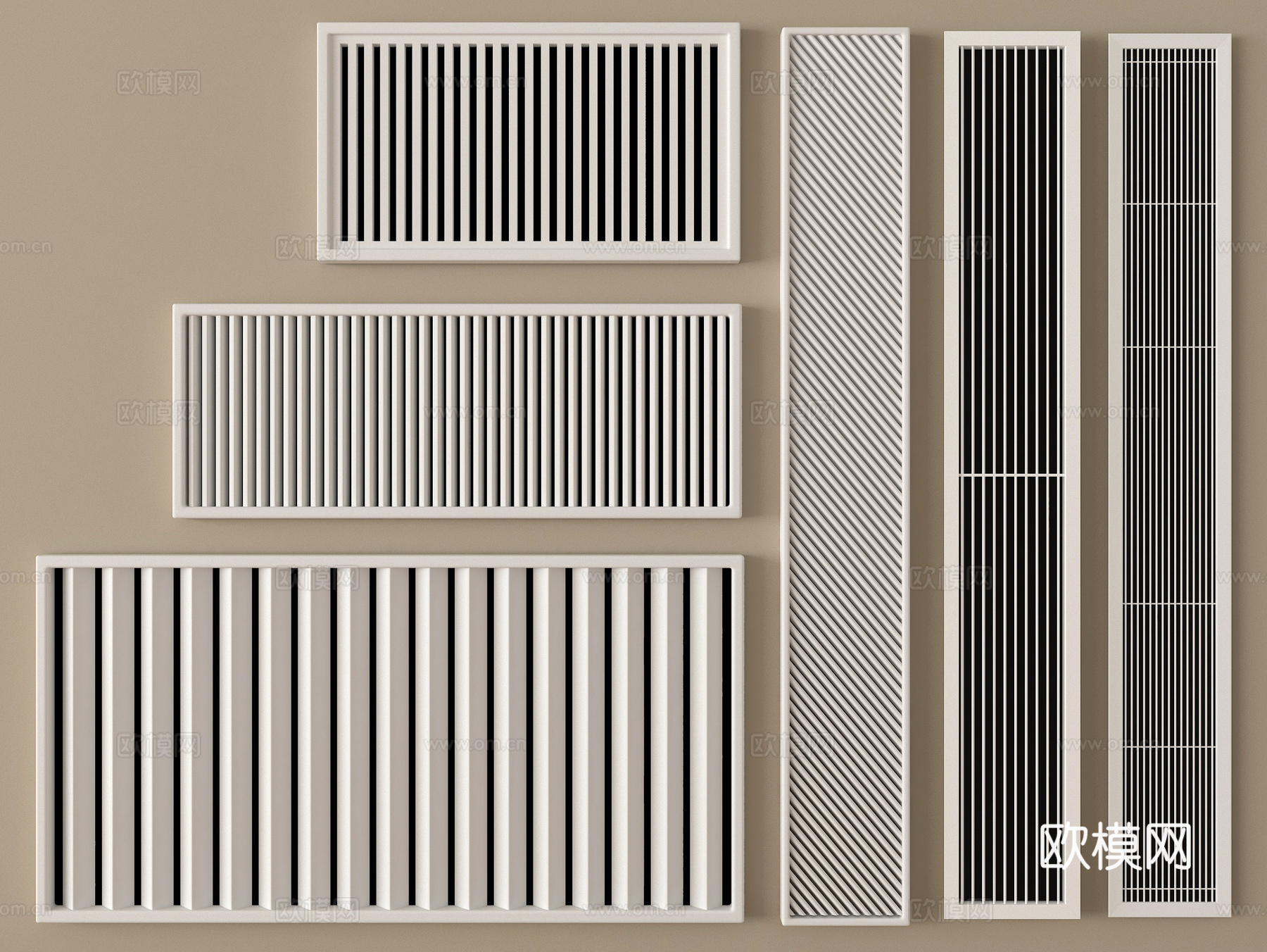 现代中央空调出风口 换气扇 出风口su模型