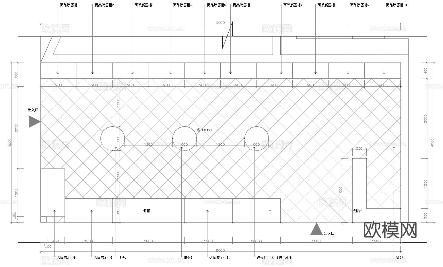 宠物店  最新全套施工图 效果图合集cad施工图