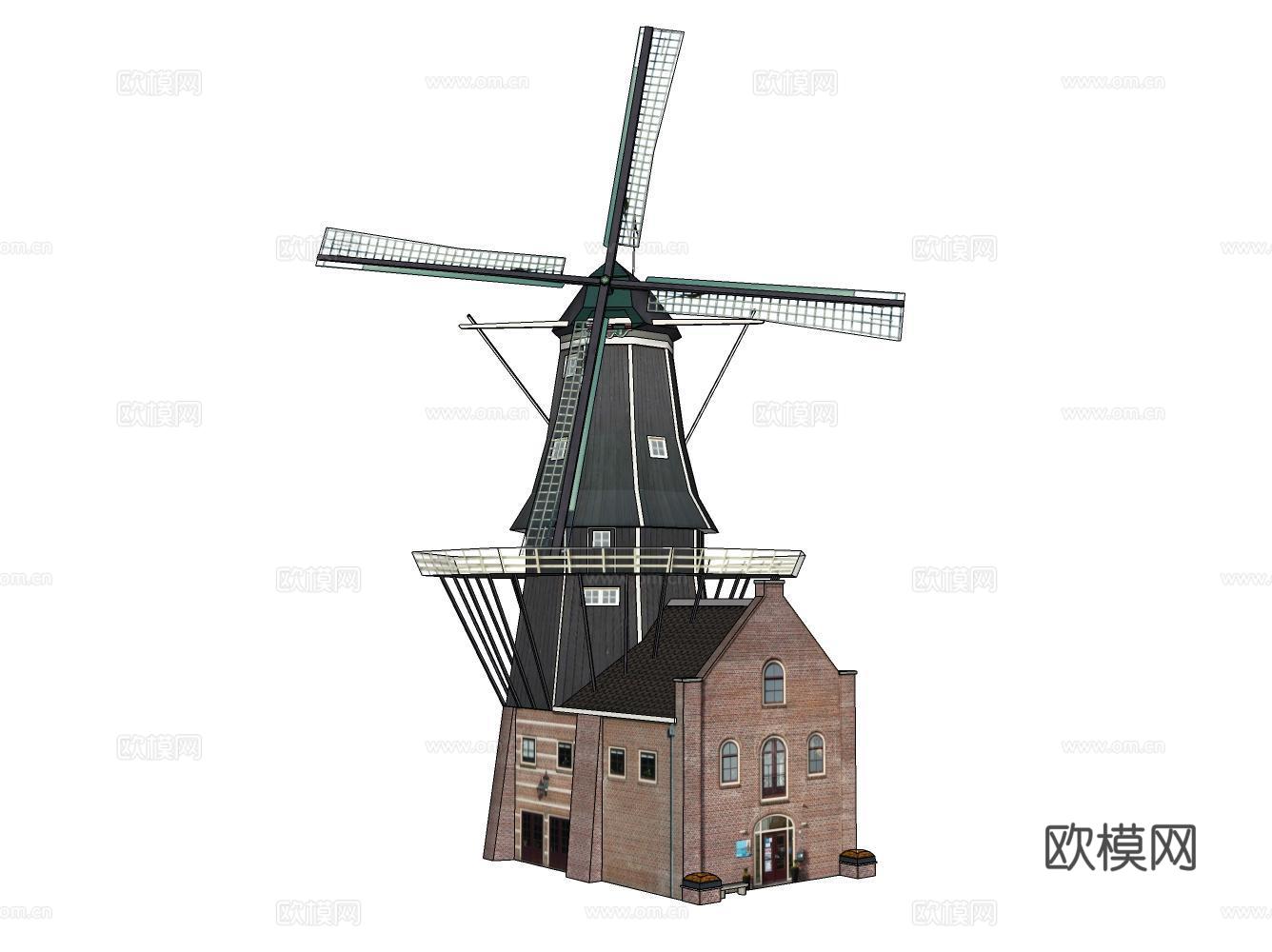 风车su模型