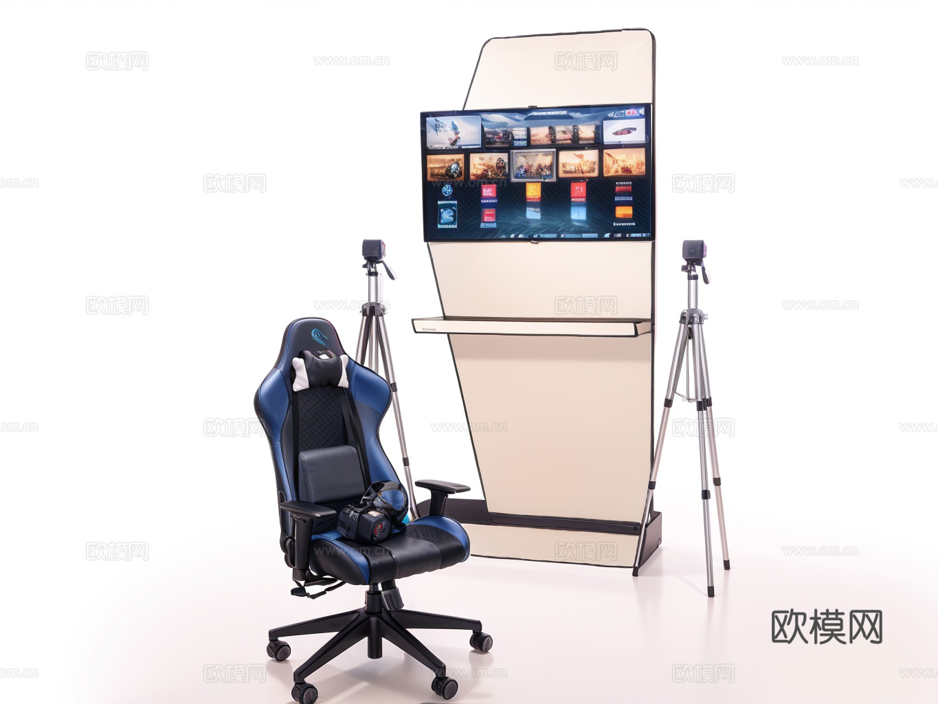 家居玩具摆件办公器材设备su模型下载（渲染图1）