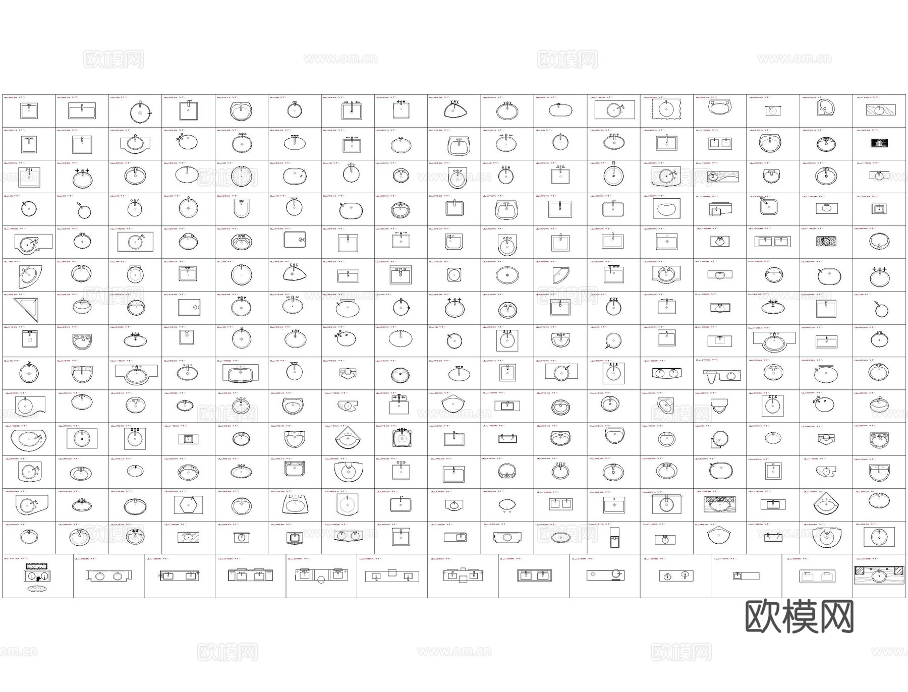 卫生间图块CAD图库cad施工图