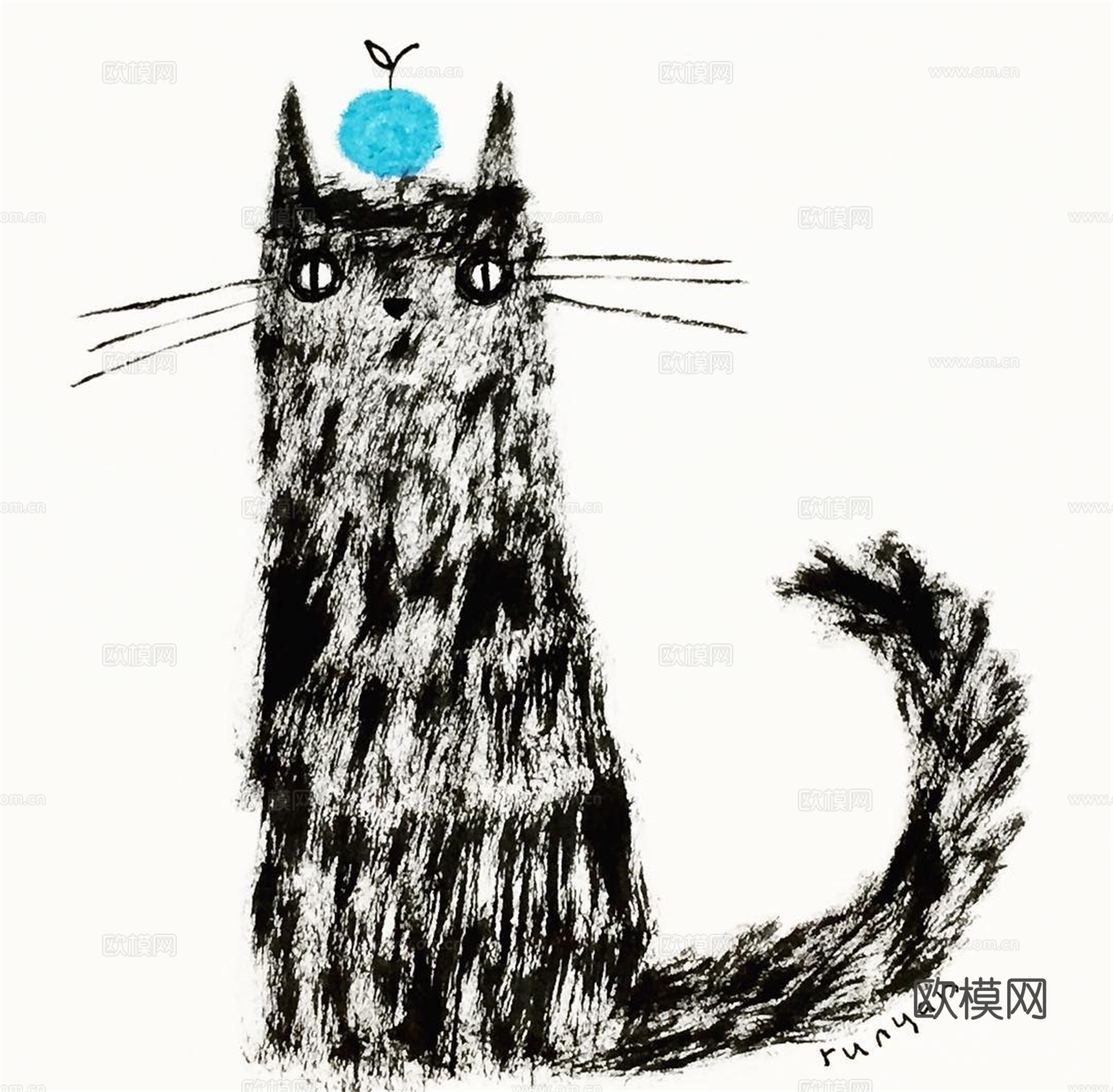 可爱动物手绘，创意童趣插画，猫咪动物插画，治愈系插画，可爱儿