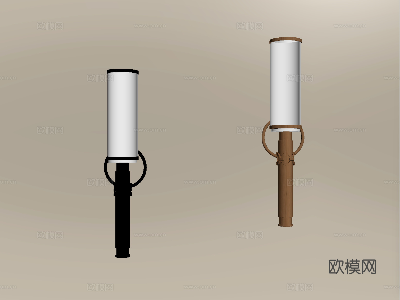 新中式壁灯 复古壁灯 金属壁灯 装饰灯su模型