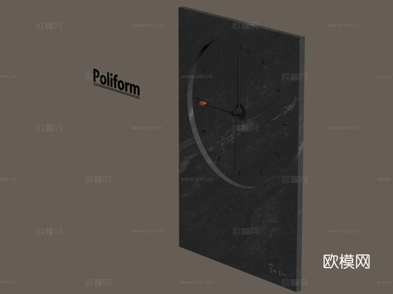 现代挂钟 钟表su模型