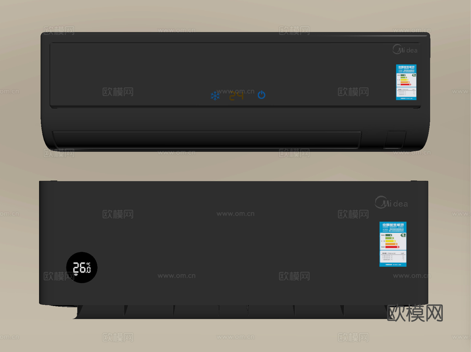 现代空调 壁挂式空调su模型