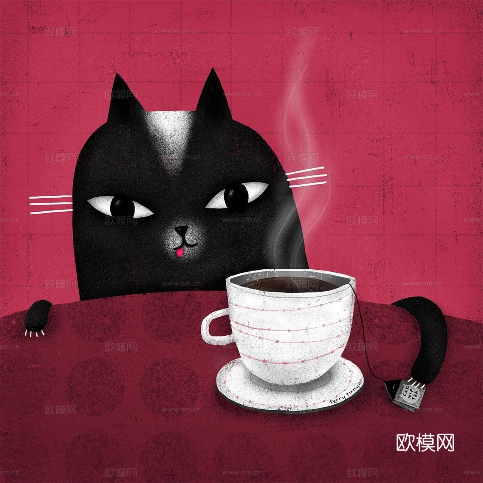 可爱动物手绘，创意童趣插画，猫咪动物插画，治愈系插画，可爱儿下载