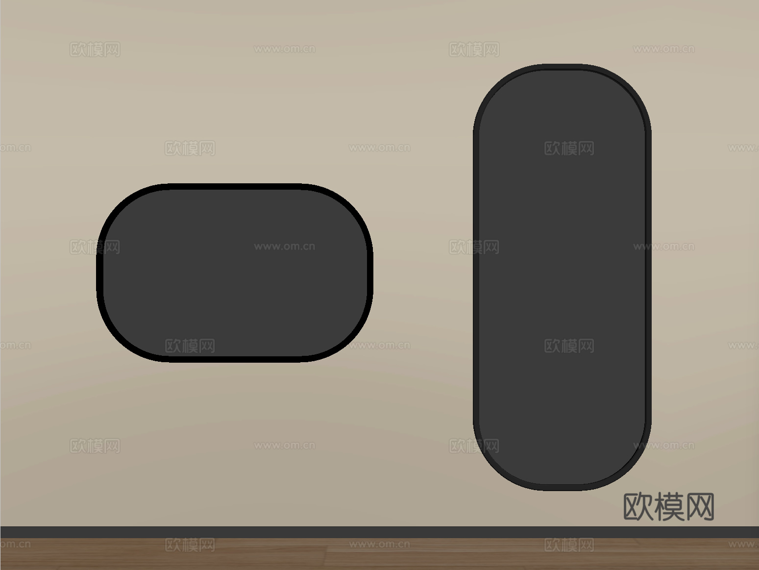 现代浴室镜 化妆镜 装饰镜 穿衣镜 智能镜su模型