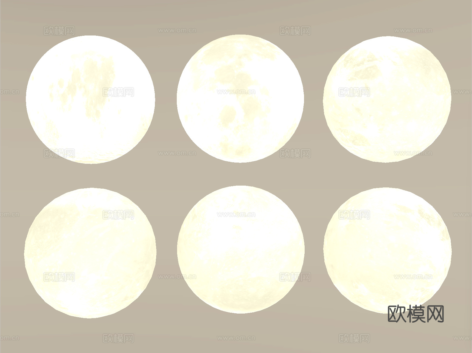 现代月球灯 装饰灯su模型