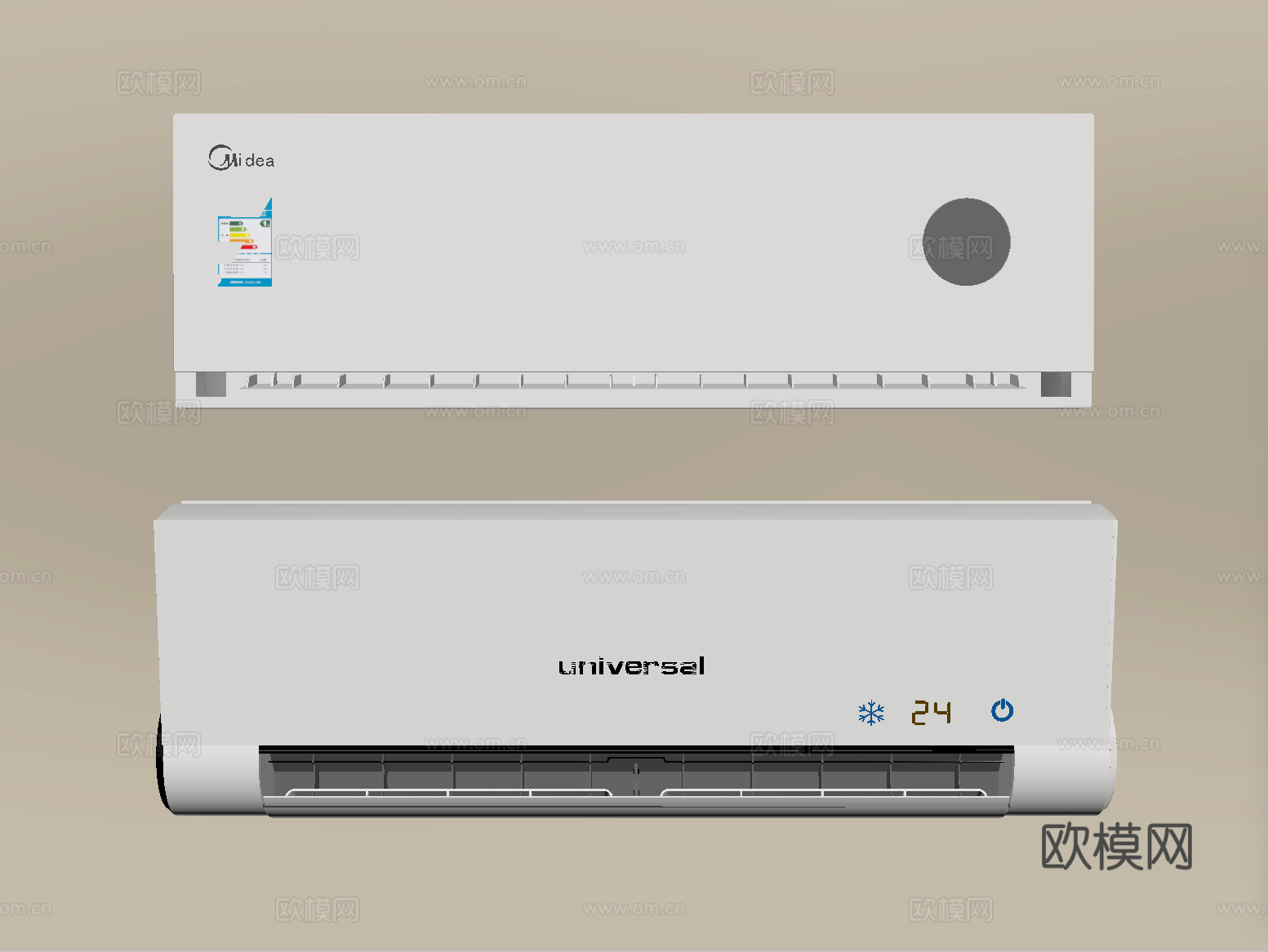 现代空调 壁挂式空调su模型