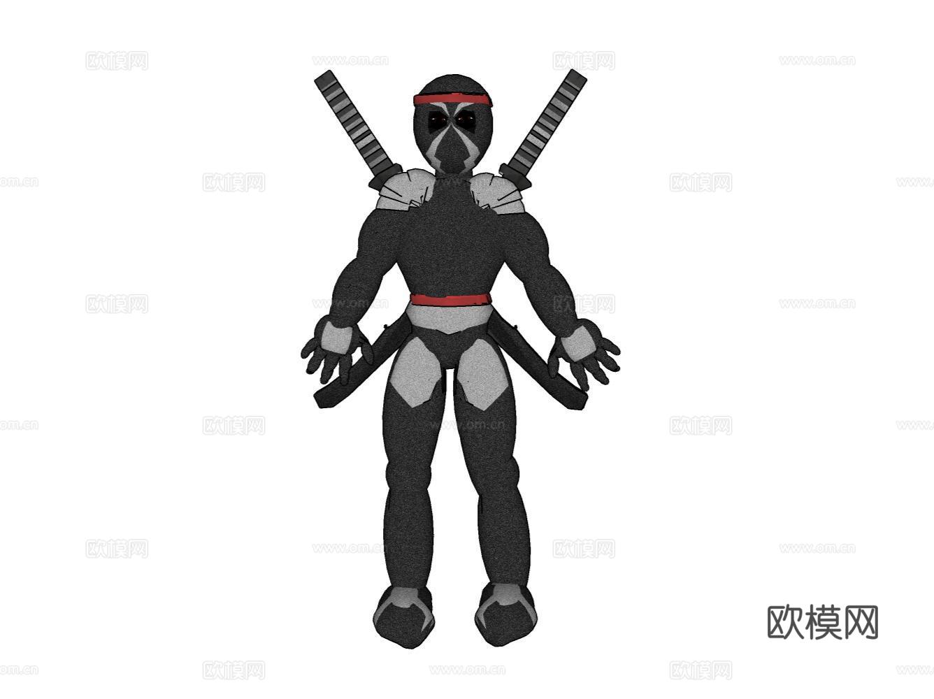 家居玩具摆件办公器材设备su模型下载（渲染图2）