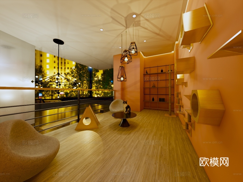 宠物店  最新全套施工图 效果图合集cad施工图