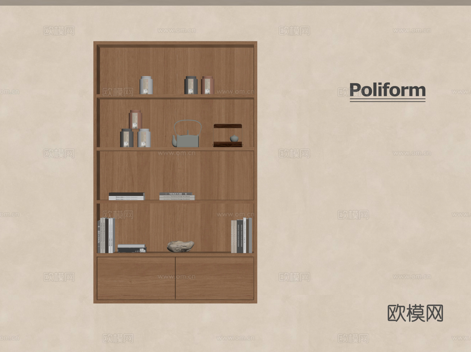 现代壁柜su模型