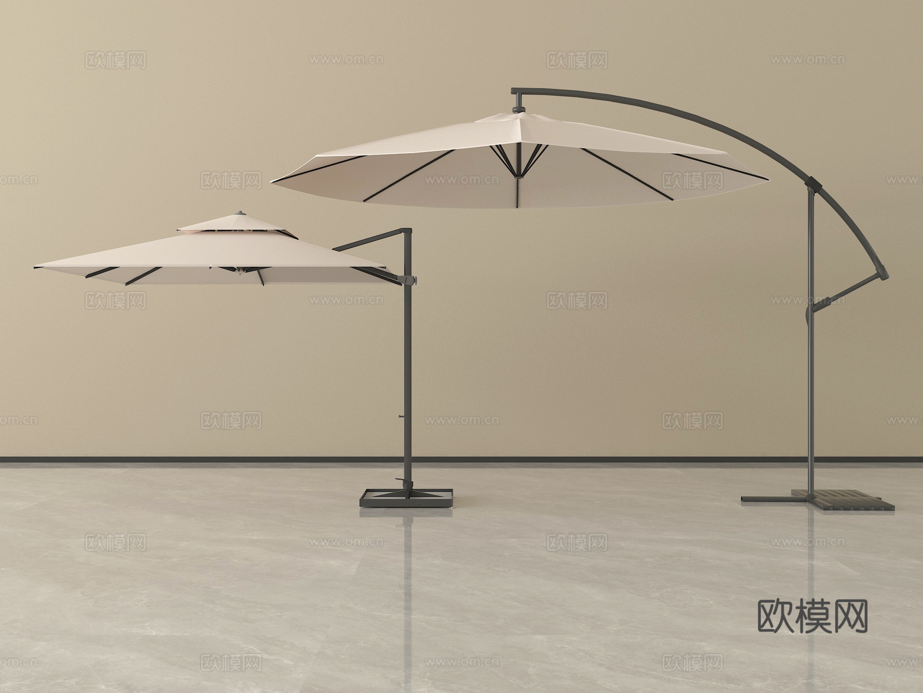 现代户外遮阳伞 太阳伞 折叠伞su模型