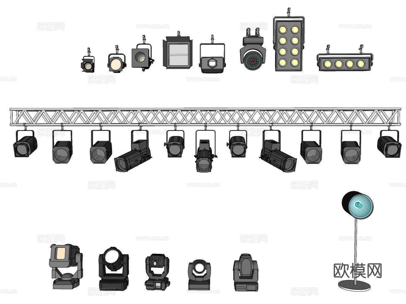 家居玩具摆件办公器材设备su模型
