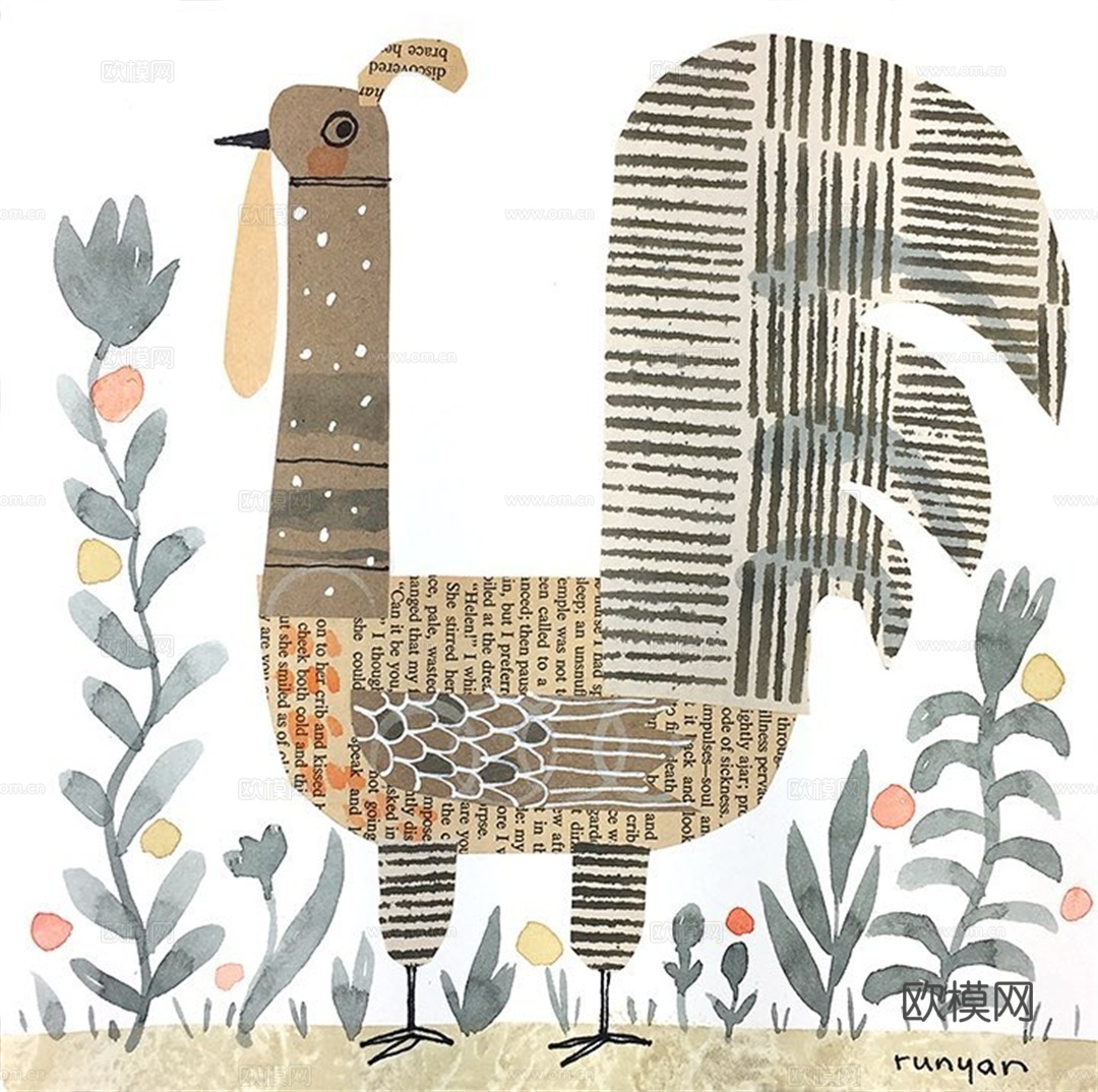 可爱动物手绘，创意童趣插画，猫咪动物插画，治愈系插画，可爱儿下载