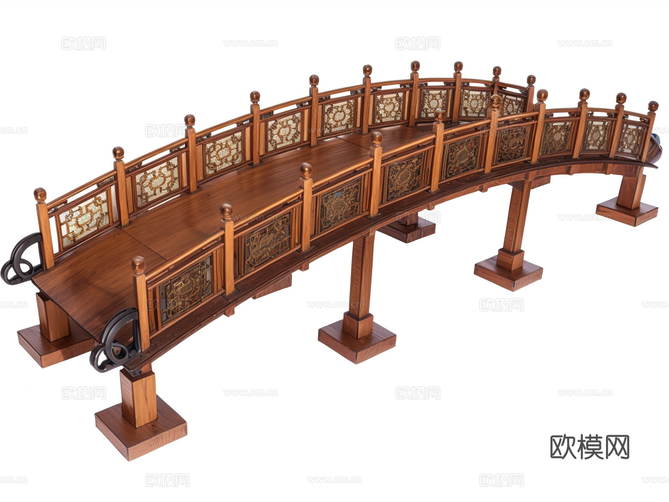 水榭游廊su模型