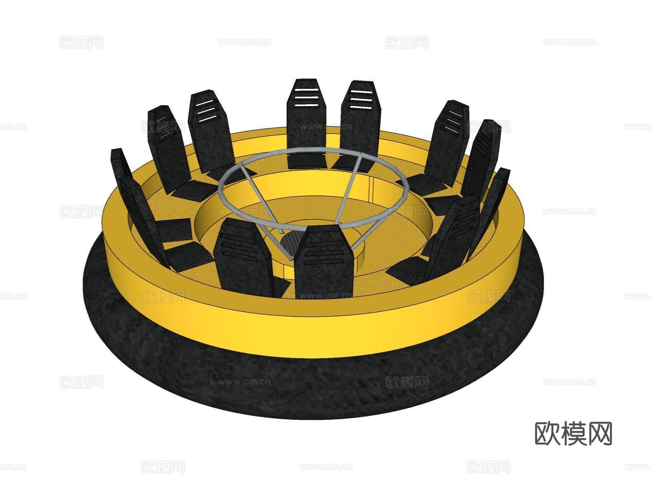 家居玩具摆件办公器材设备su模型