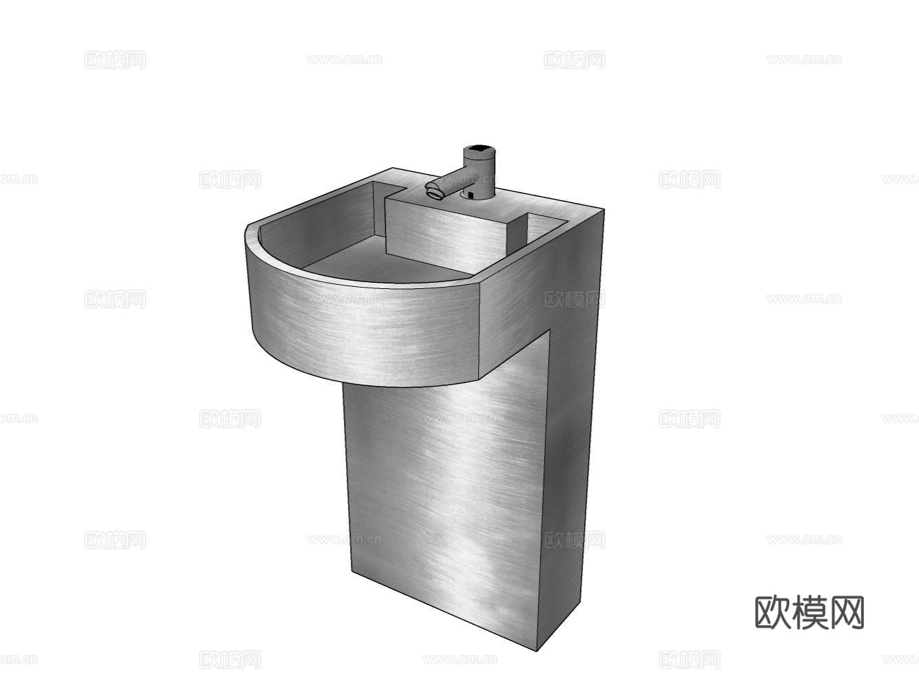 洗手台su模型
