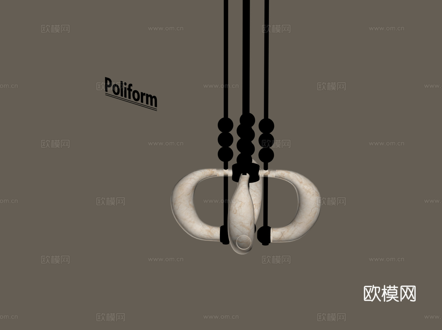 现代轻奢吊灯su模型