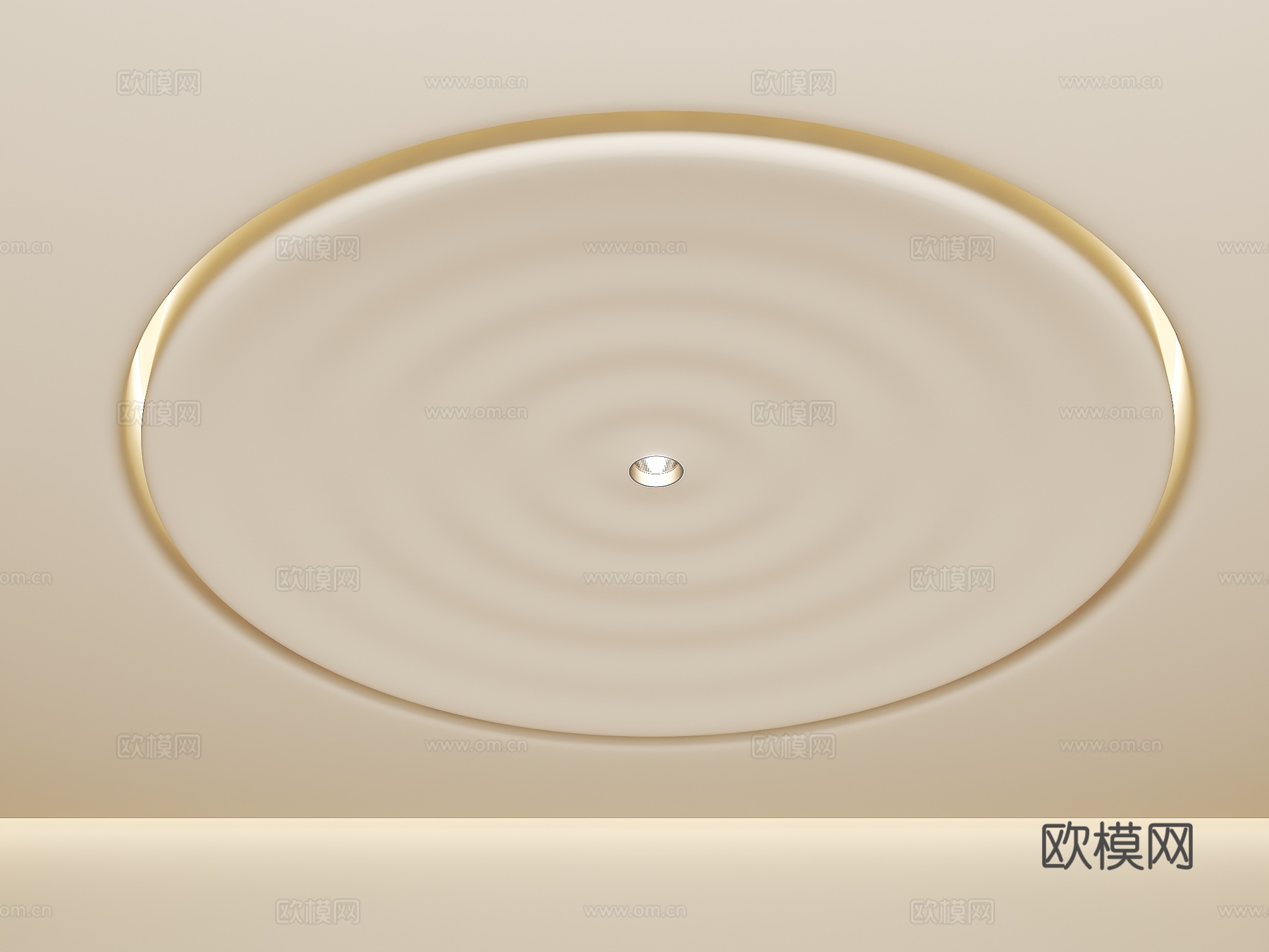 宅寂风格吊顶 圆形异形吊顶 悬浮吊顶 奶油风吊顶吊灯 书房吊su模型