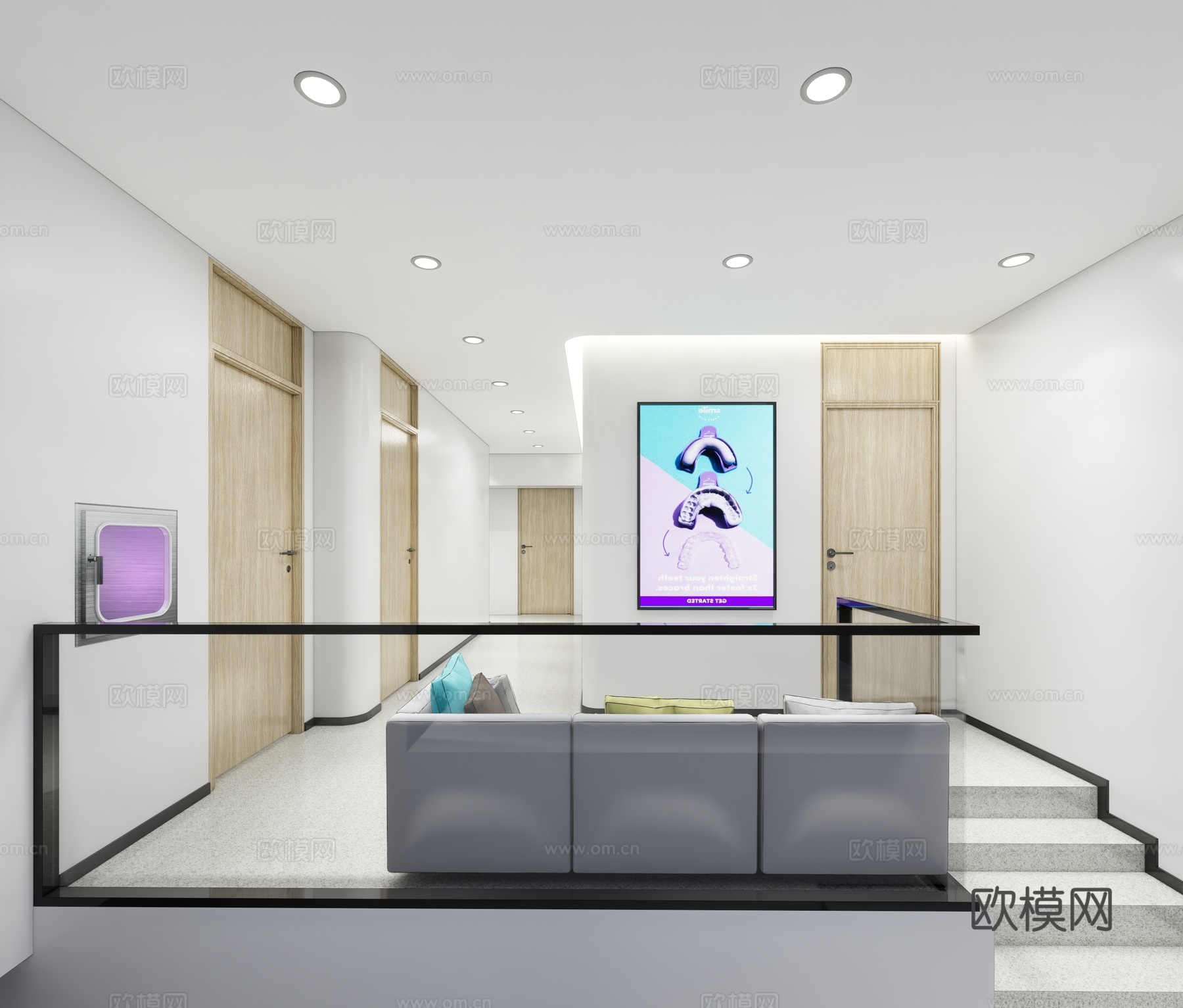 牙科医院 最新全套施工图 效果图合集cad施工图