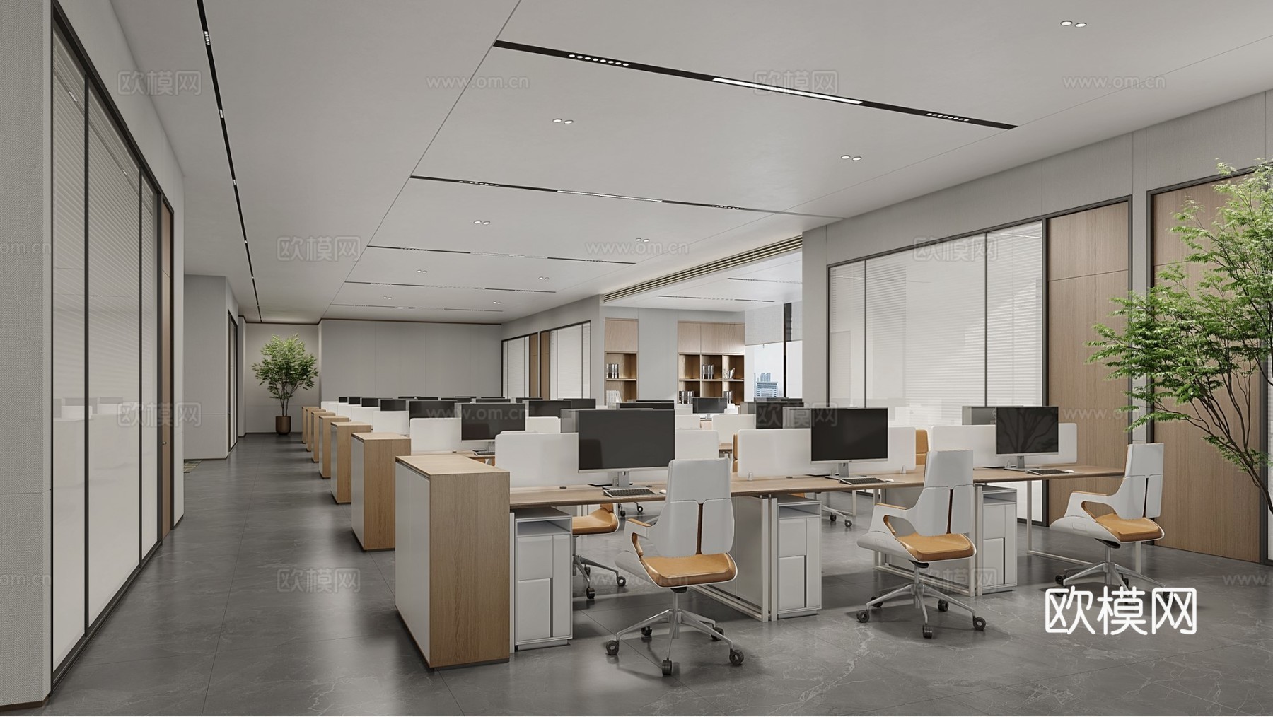 高级感公司办公室 最新全套施工图 效果图合集cad施工图