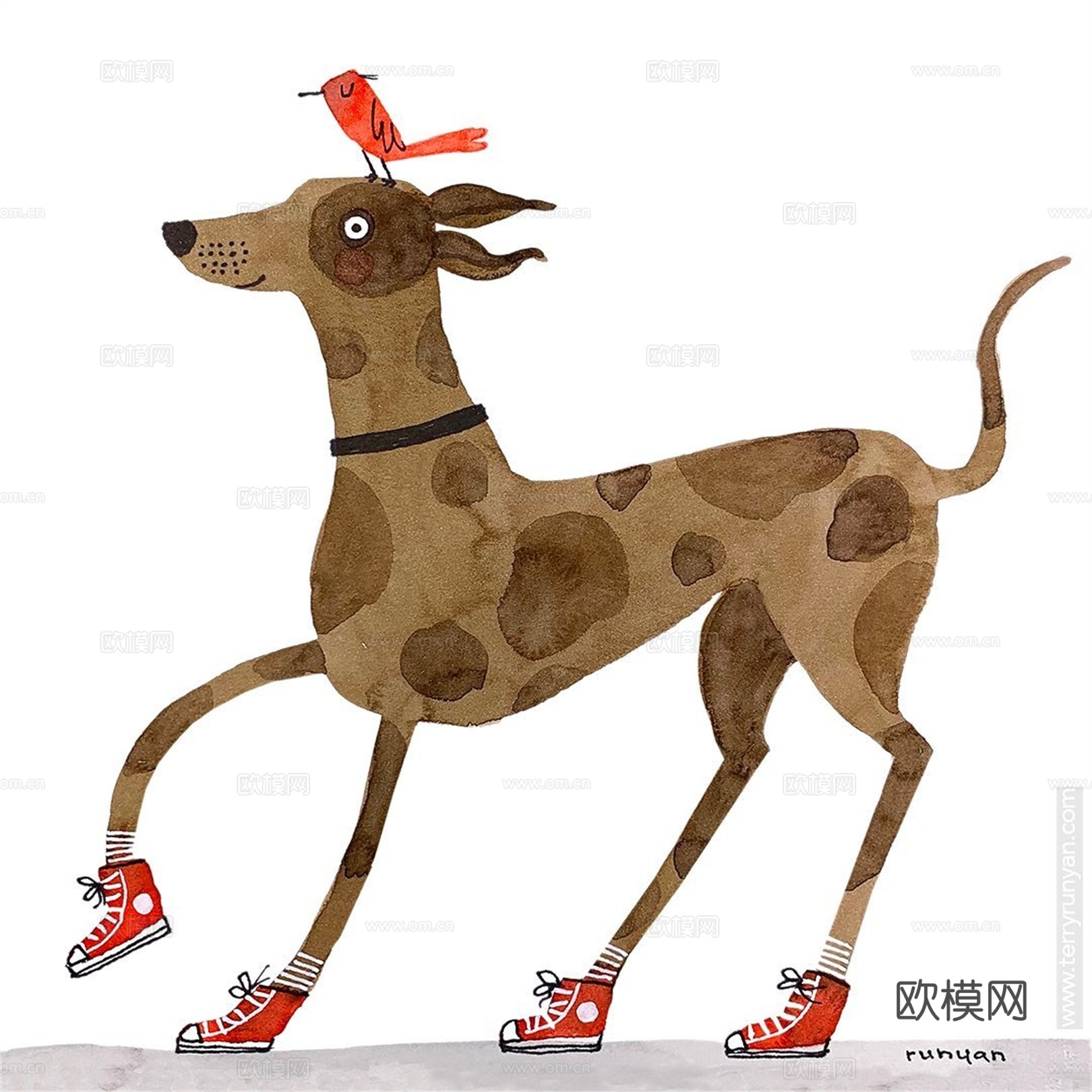 可爱动物手绘，创意童趣插画，猫咪动物插画，治愈系插画，可爱儿下载