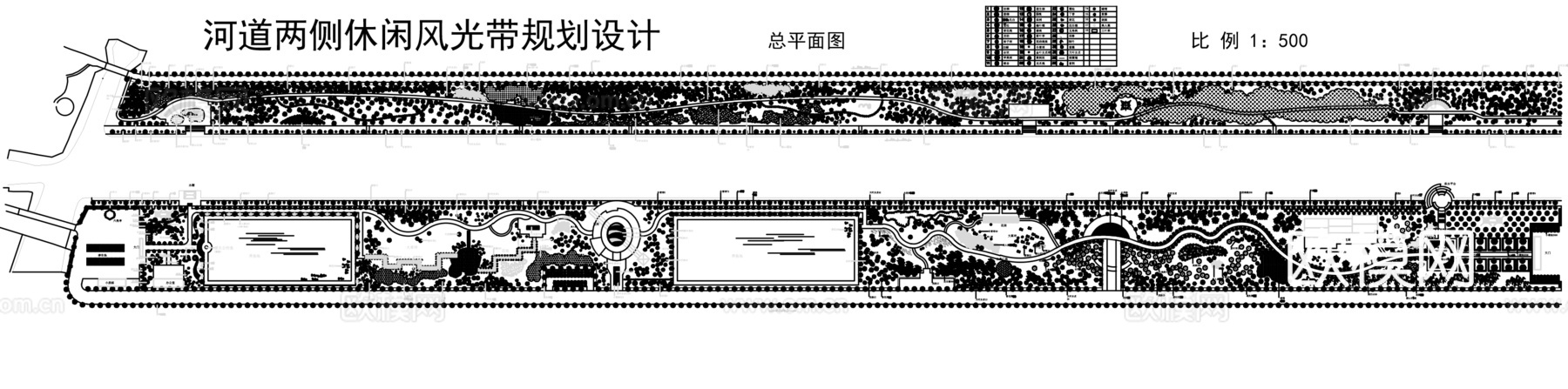 公园景观CAD平面布局图cad施工图