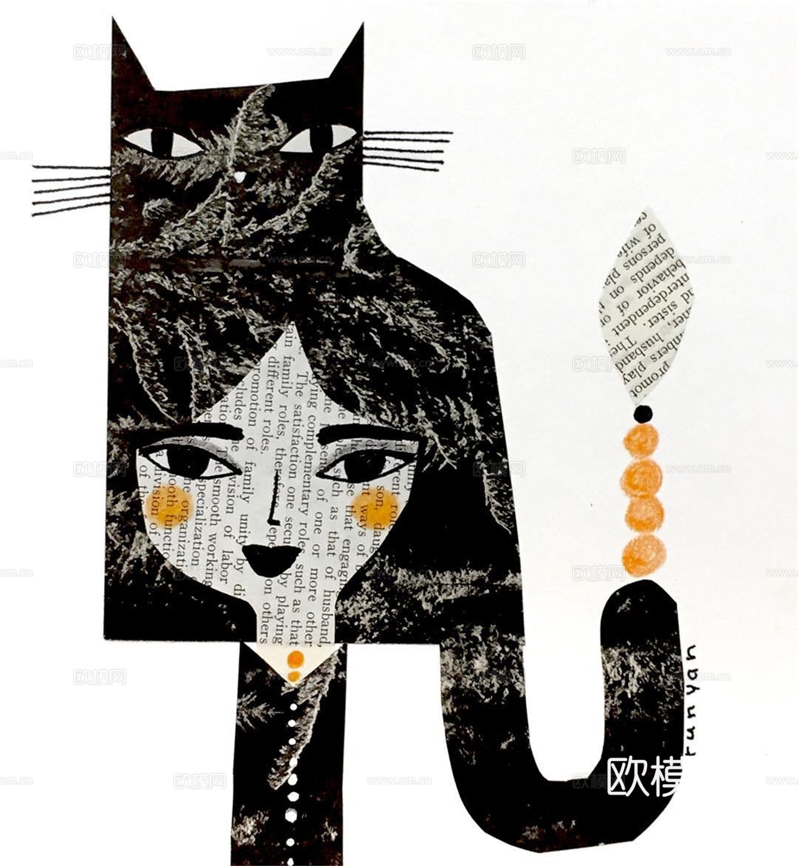 可爱动物手绘，创意童趣插画，猫咪动物插画，治愈系插画，可爱儿下载