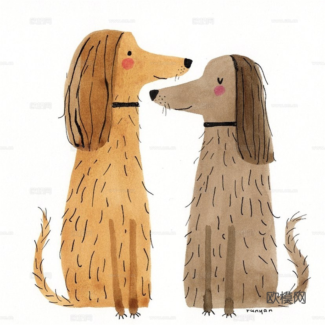 可爱动物手绘，创意童趣插画，猫咪动物插画，治愈系插画，可爱儿下载