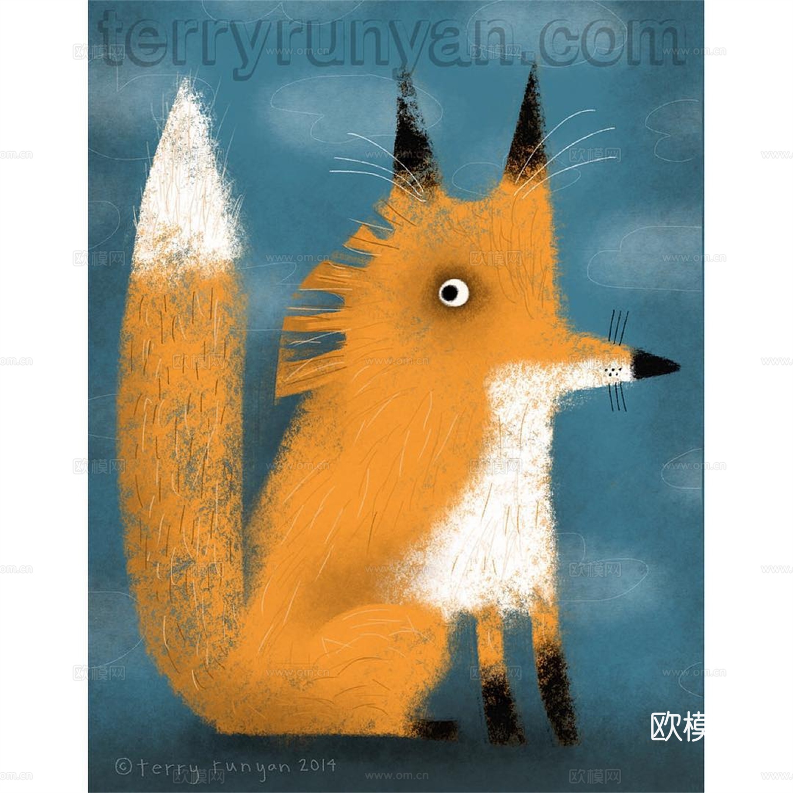 可爱动物手绘创意童趣插画猫咪动物插画治愈系插画可爱儿童插画下载