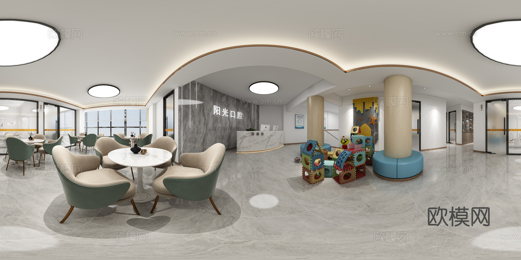 牙科医院 最新全套施工图 效果图合集cad施工图cad施工图