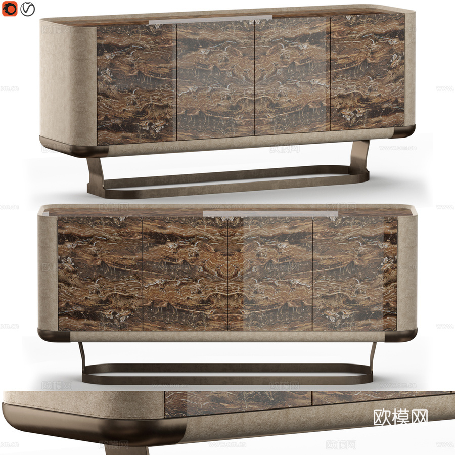 Longhi Concord 边柜 053d模型下载