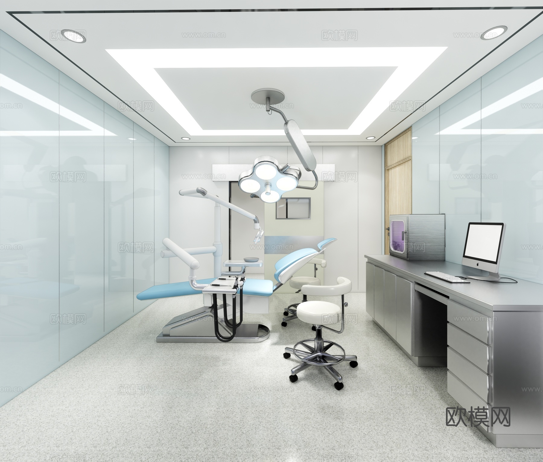 牙科医院 最新全套施工图 效果图合集cad施工图