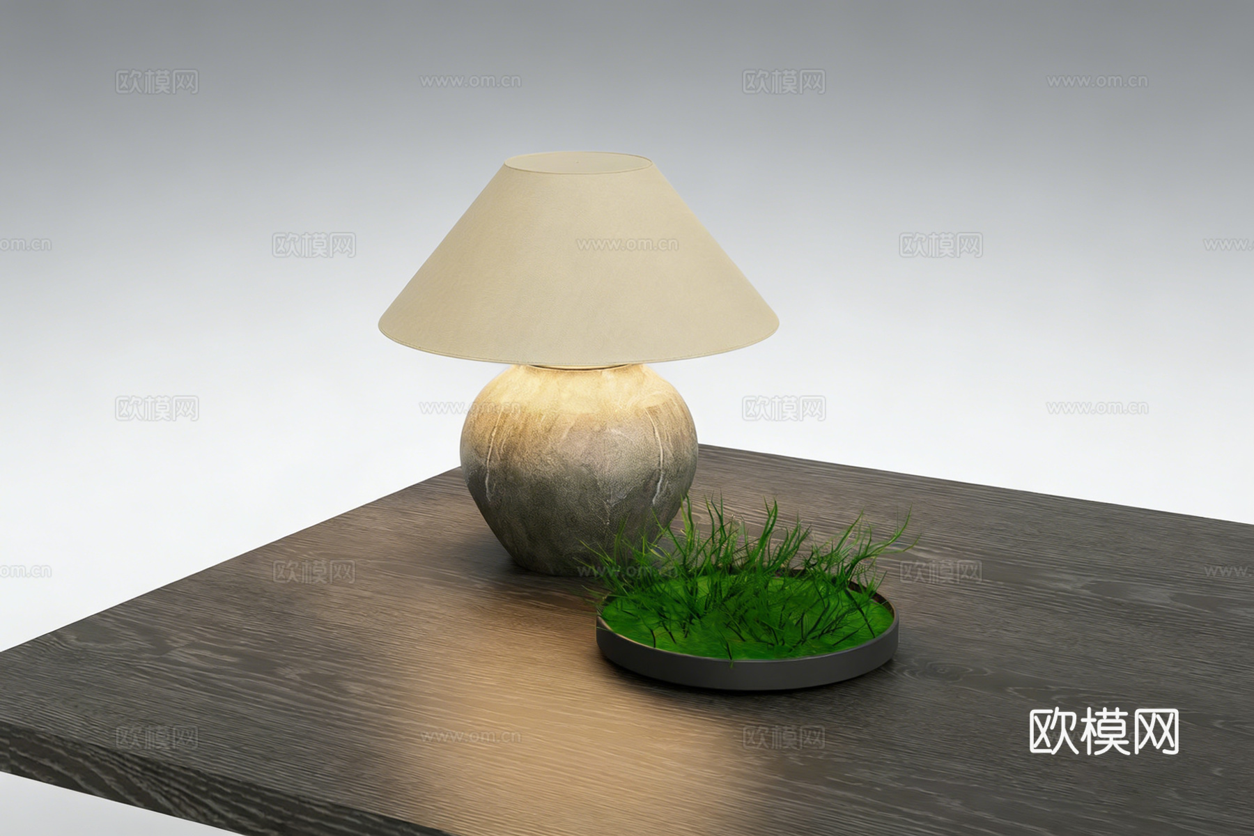 侘寂风台灯su模型