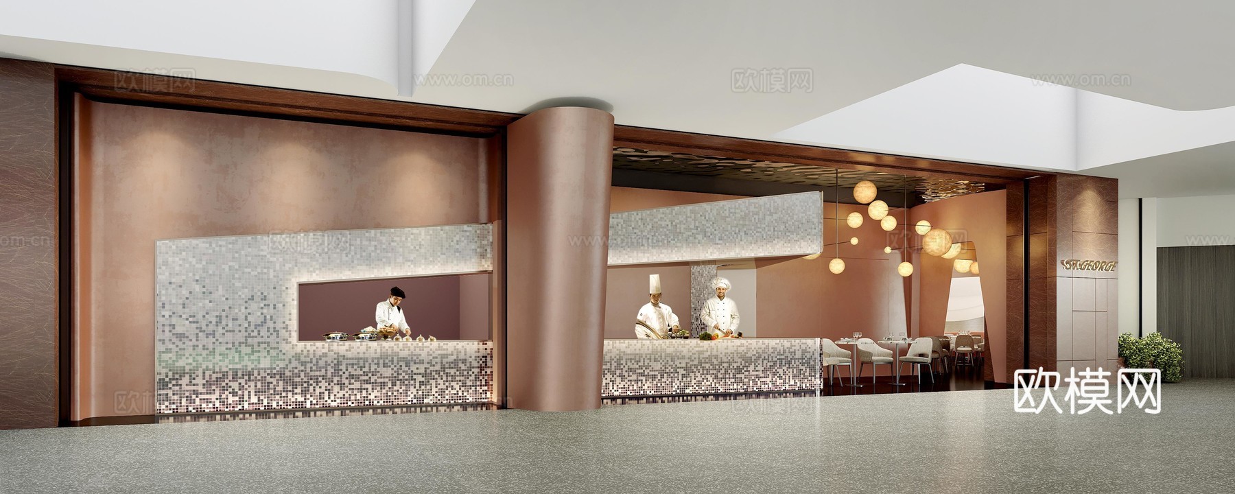 特色西餐厅 最新全套施工图 效果图合集cad施工图