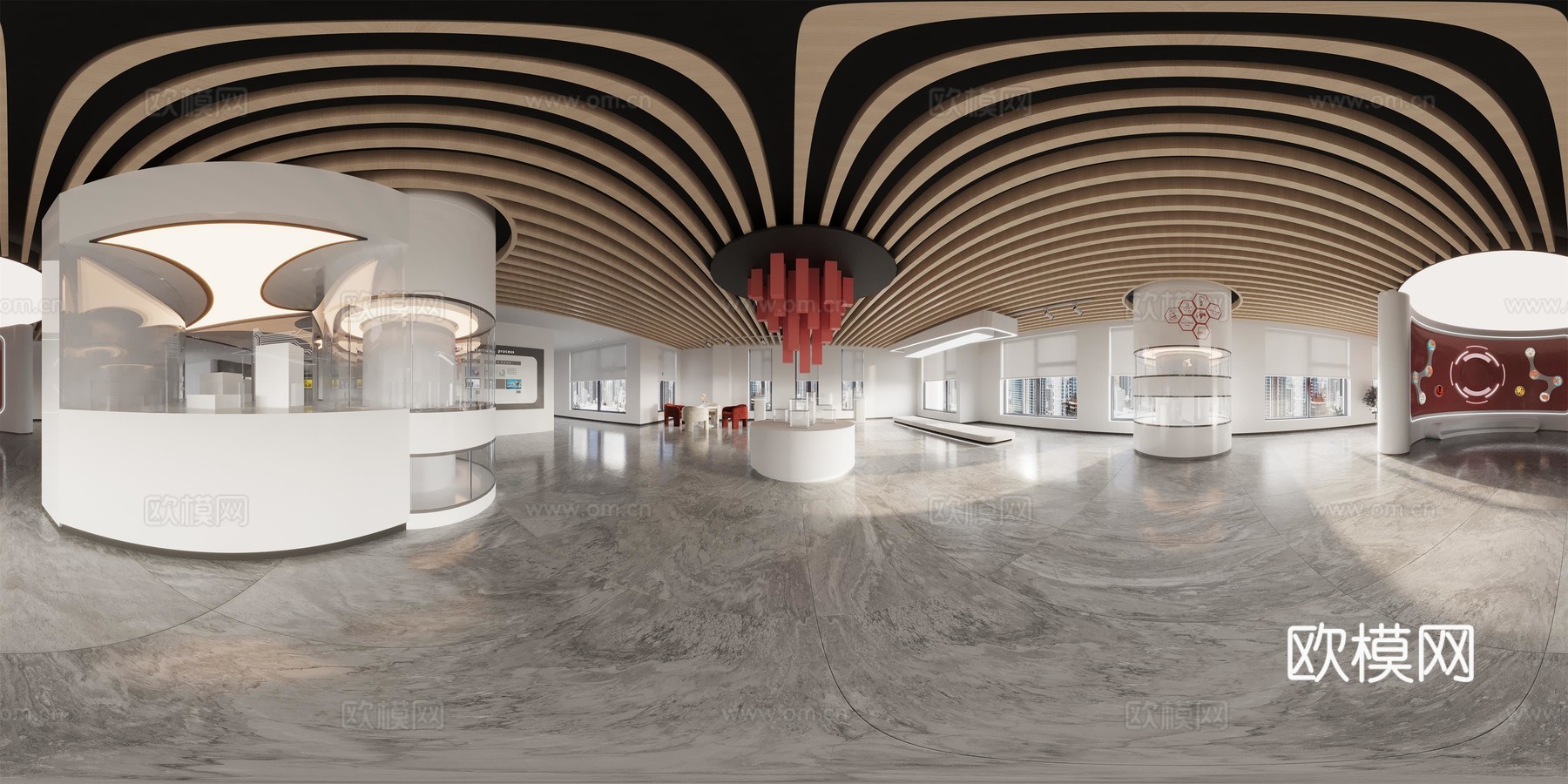 科技办公室 最新全套施工图 效果图合集cad施工图