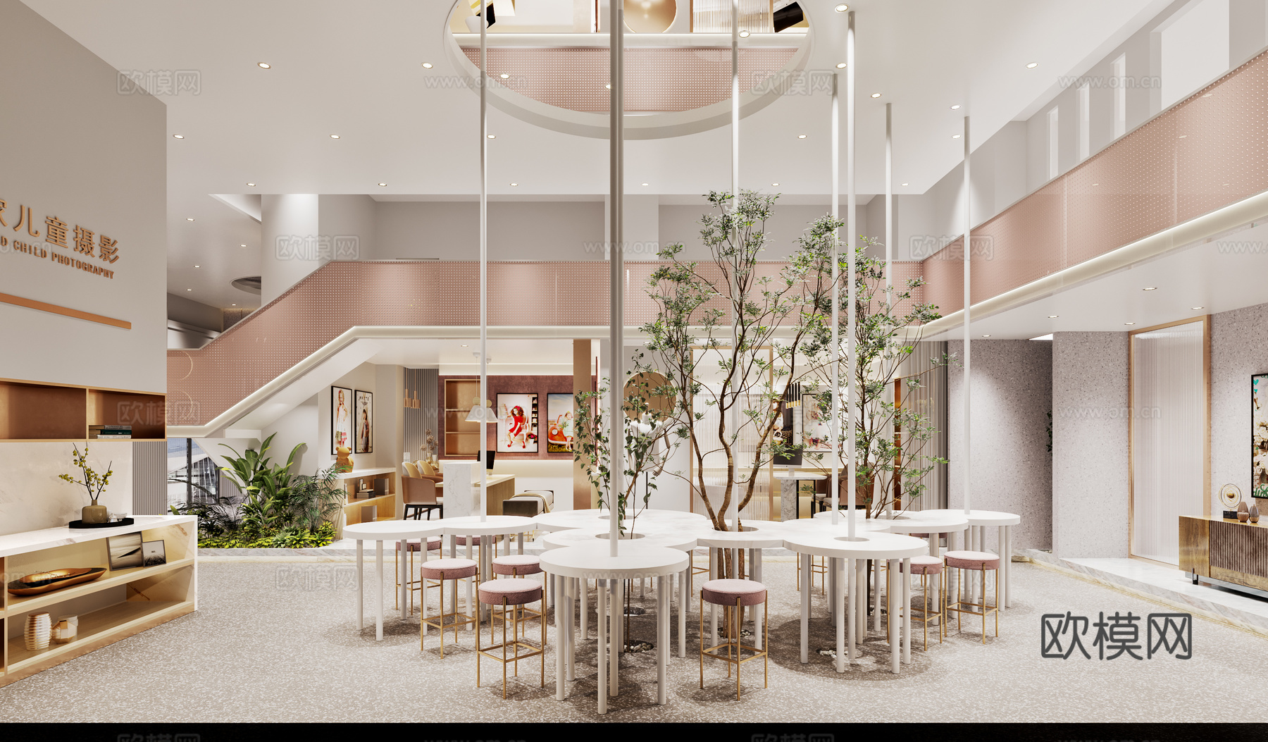 摄影工作室 最新全套施工图 效果图合集cad施工图