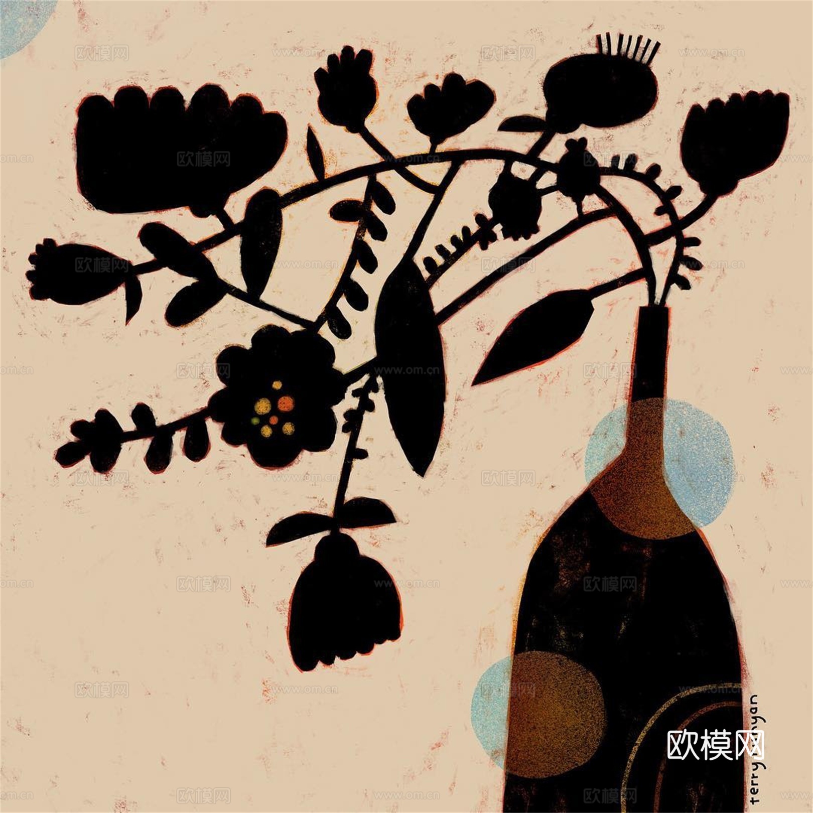 可爱动物手绘创意童趣插画猫咪动物插画治愈系插画可爱儿童插画下载