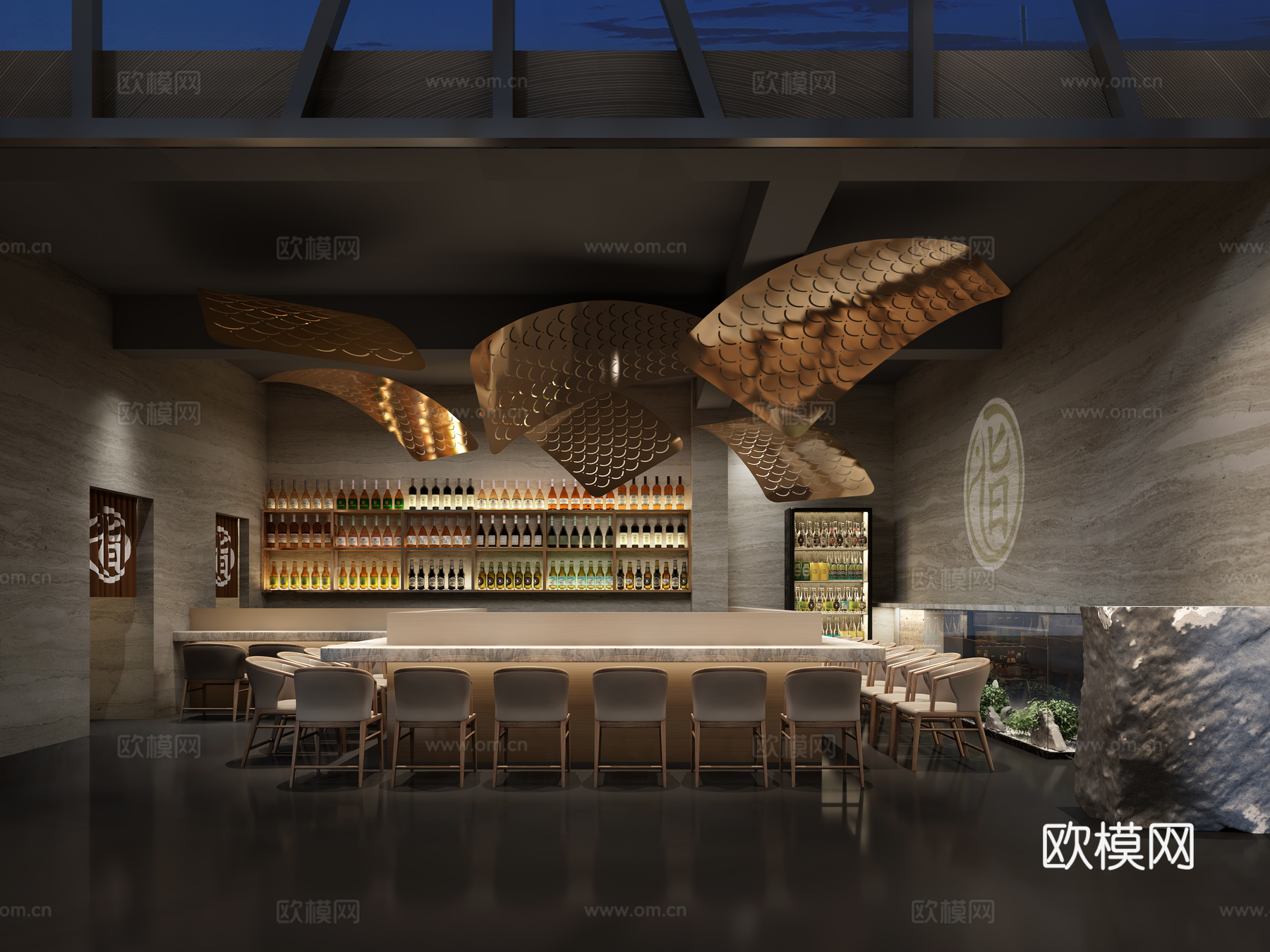 日式餐厅 最新全套施工图 效果图合集cad施工图