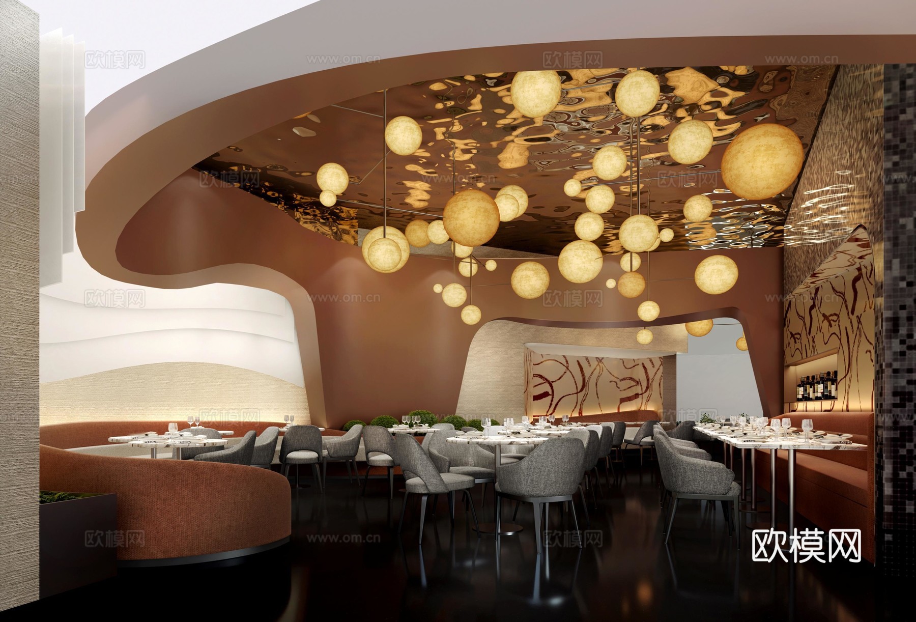 特色西餐厅 最新全套施工图 效果图合集cad施工图