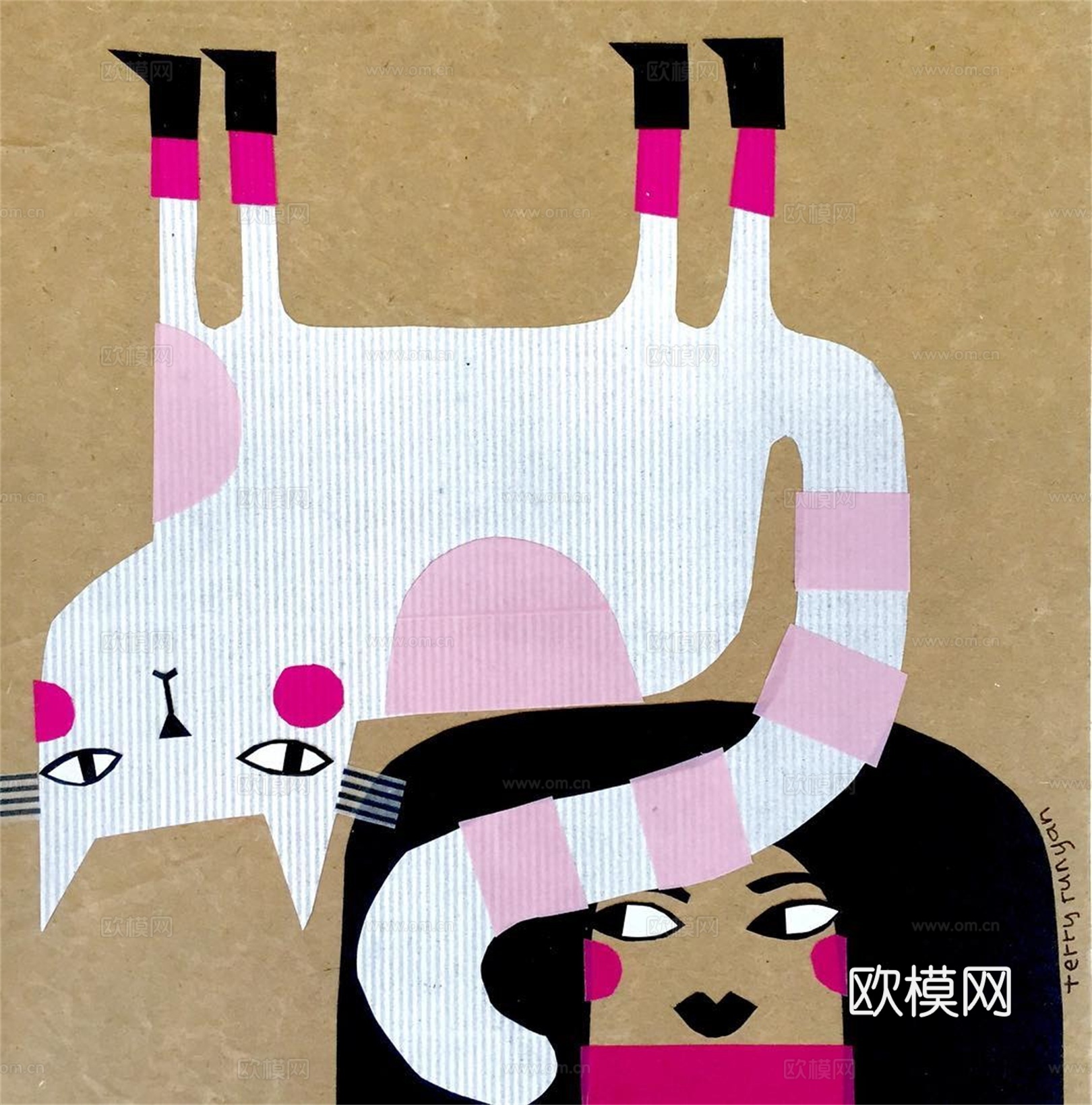 可爱动物手绘，创意童趣插画，猫咪动物插画，治愈系插画，可爱儿下载