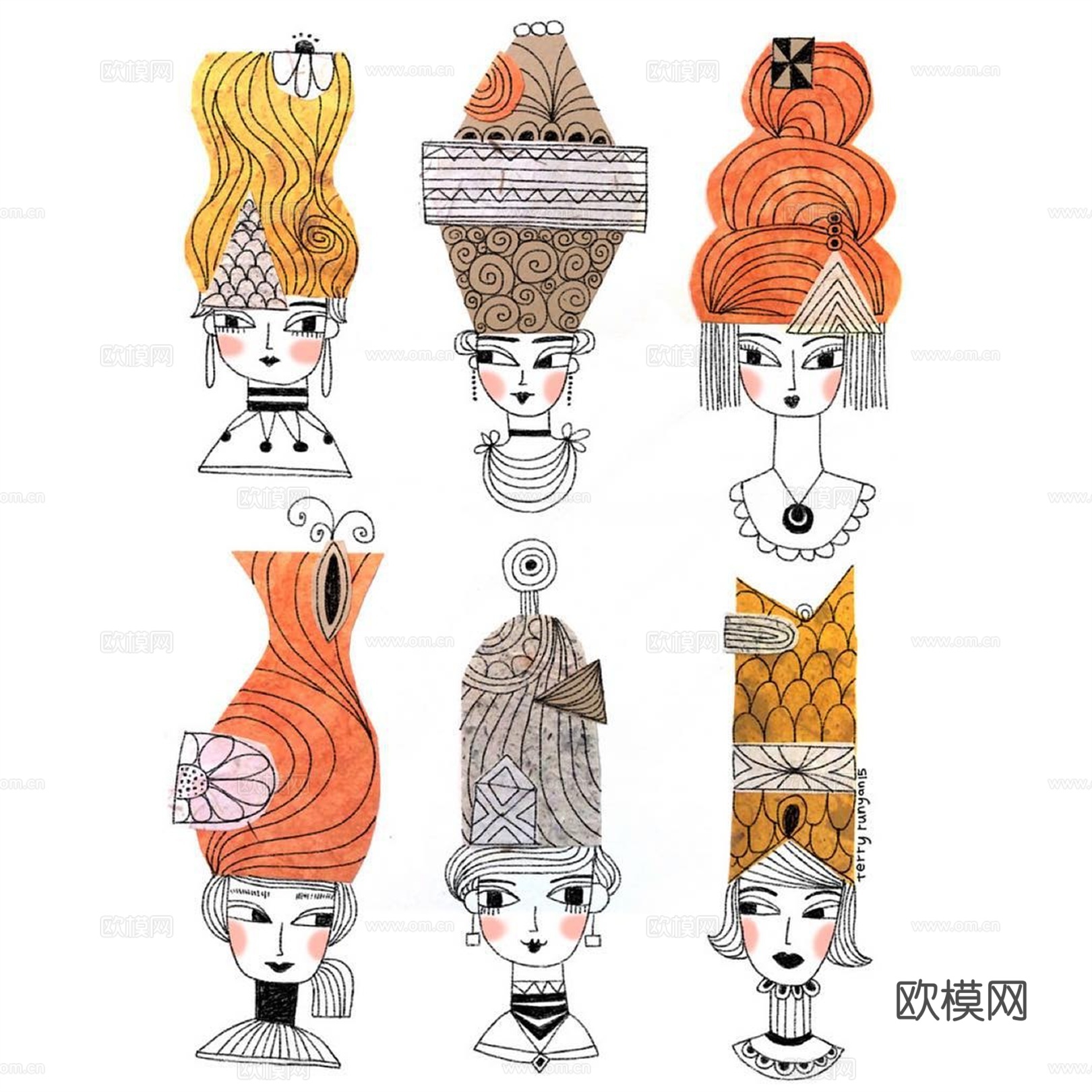 可爱动物手绘，创意童趣插画，猫咪动物插画，治愈系插画，可爱儿