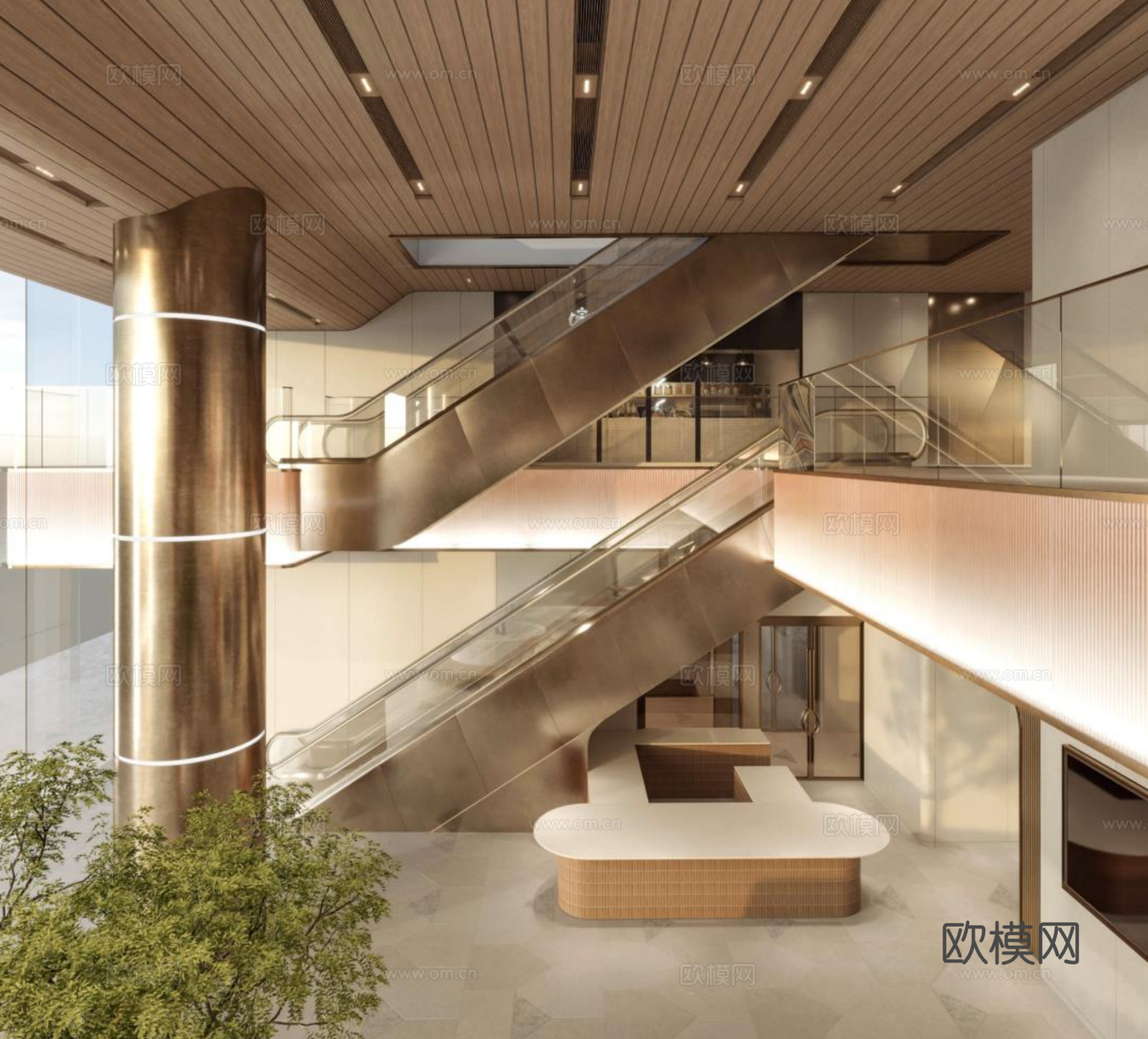 轻奢高级办公楼 最新全套施工图 效果图合集cad施工图