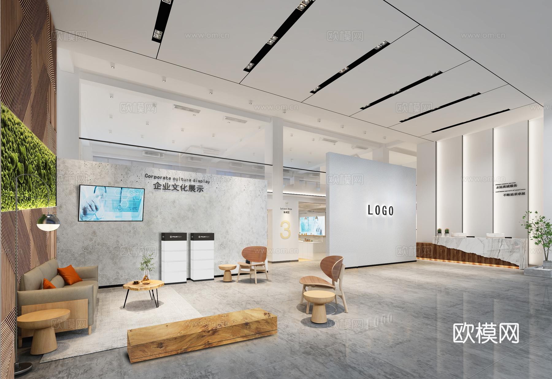 办公室 最新全套施工图 效果图合集cad施工图