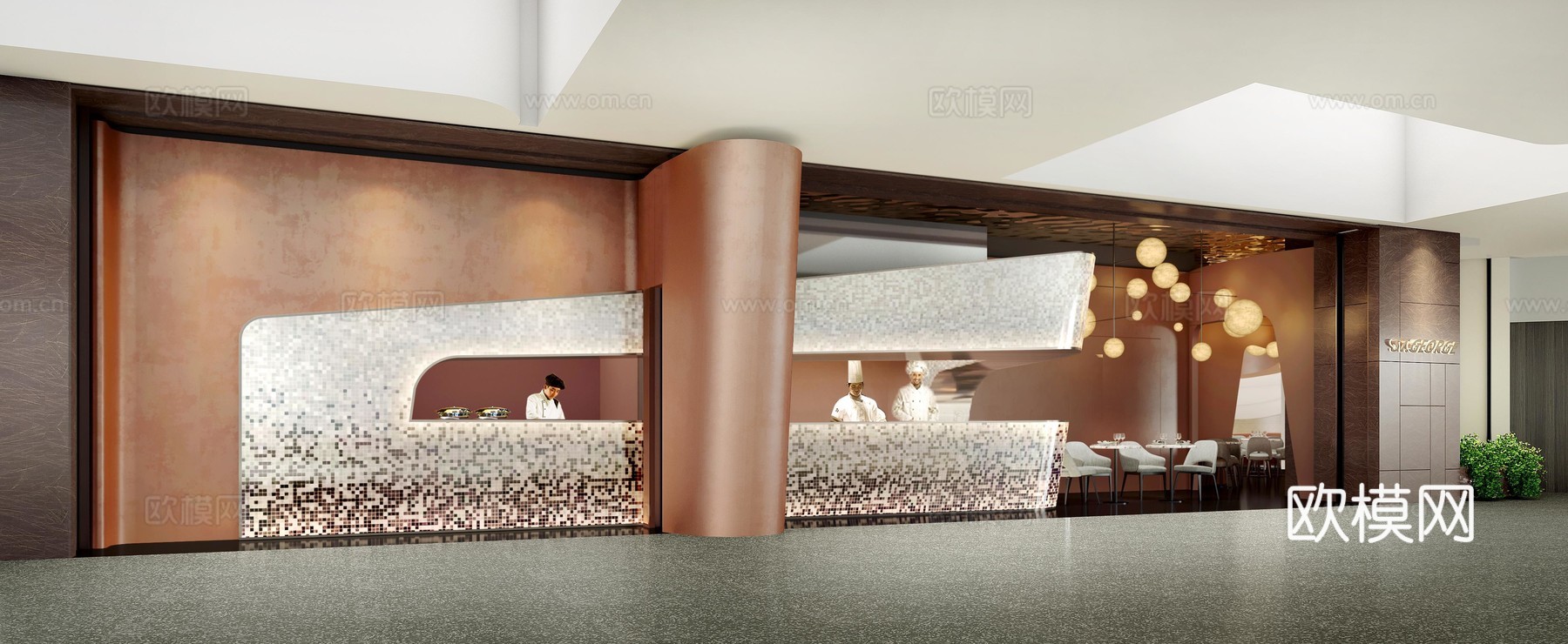 特色西餐厅 最新全套施工图 效果图合集cad施工图