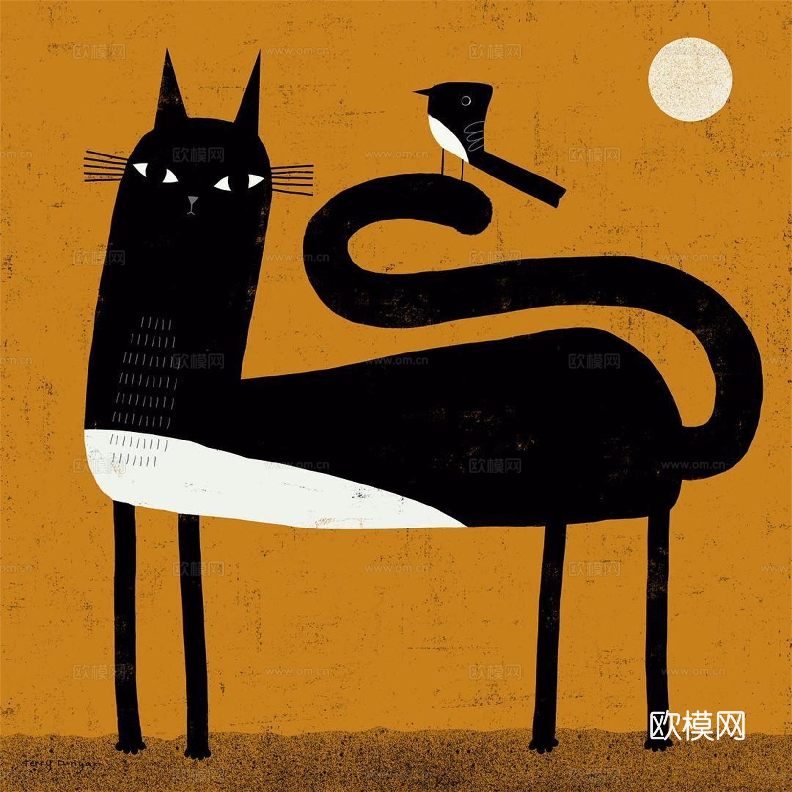 可爱动物手绘，创意童趣插画，猫咪动物插画，治愈系插画，可爱儿下载