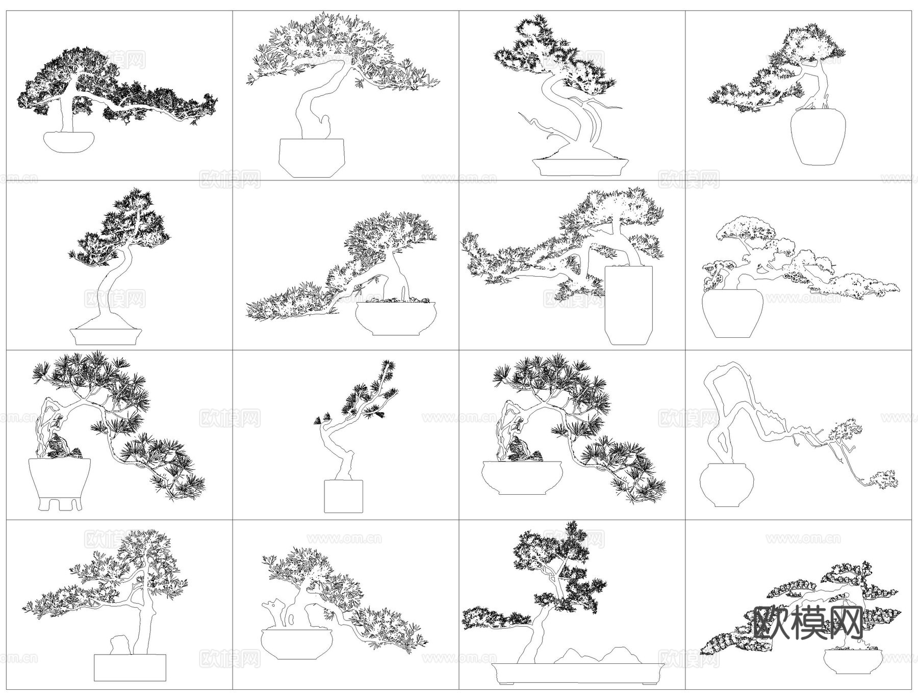 造型树CAD立面图库cad施工图